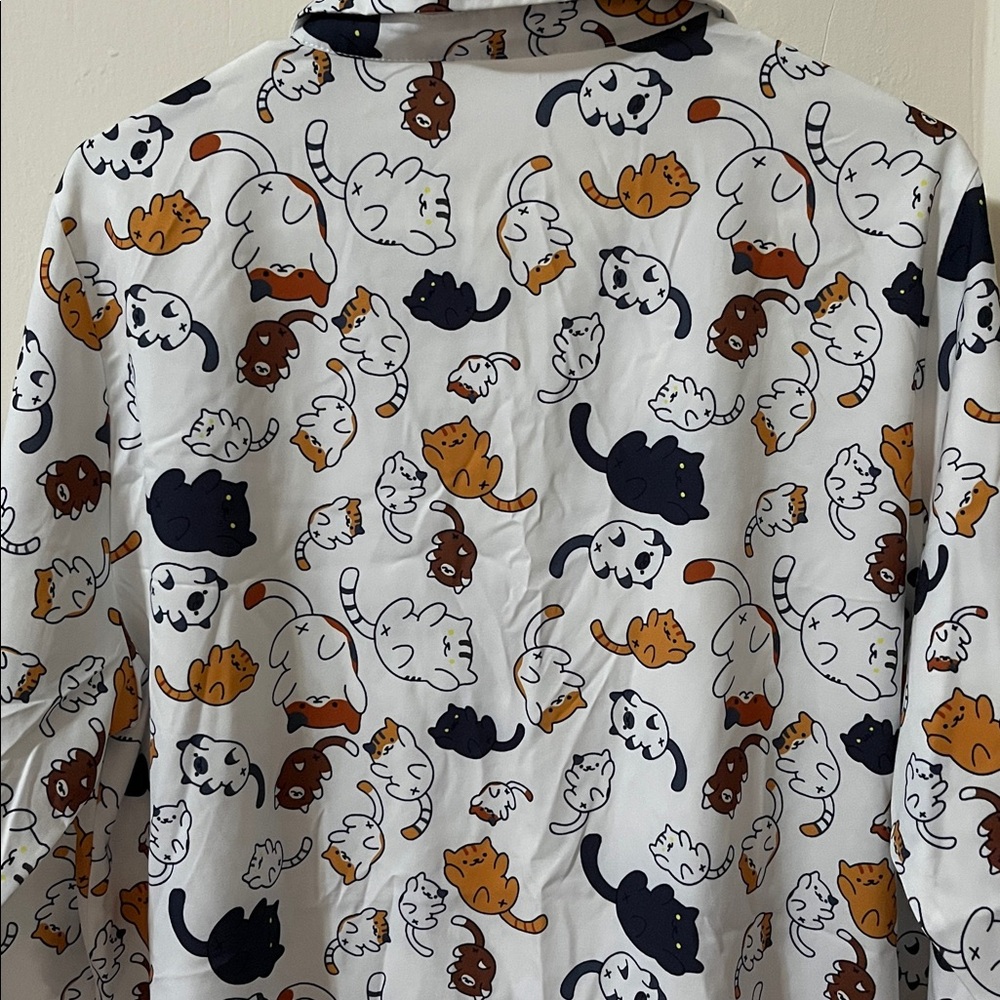 Men's Cat Print Shirt - Multicolor Neko Atsume - Picture 5 of 7
